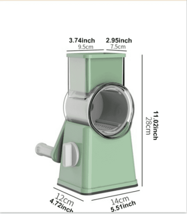 Premium Multi-Purpose Vegetable Chopper - Slices, grinds, chops, and julienne fruits without much effort - Includes container, interchangeable blades - MLNshops