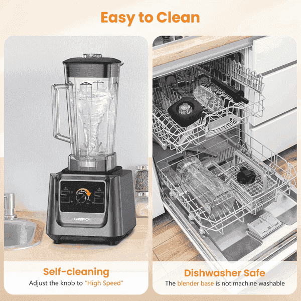 2000W High-Speed Kitchen Blender - Smoothies, Ice, Frozen Fruit