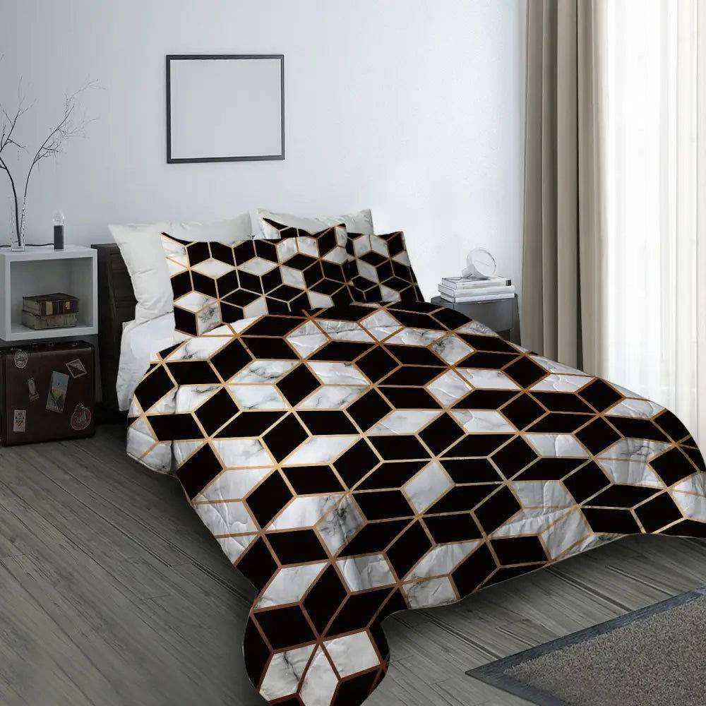 MLNshops 3-Piece Comforter Set Queen - Modern Design