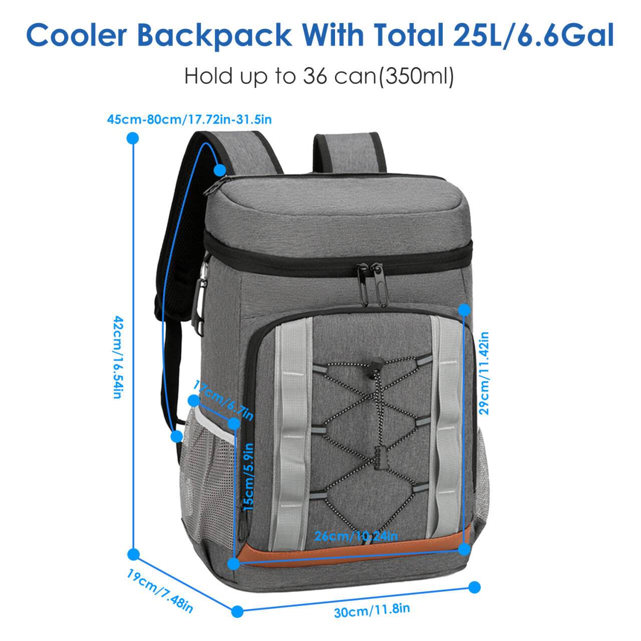 MLNshops 36 Can Insulated Cooler Backpack for Outdoor Fun - MLNshops