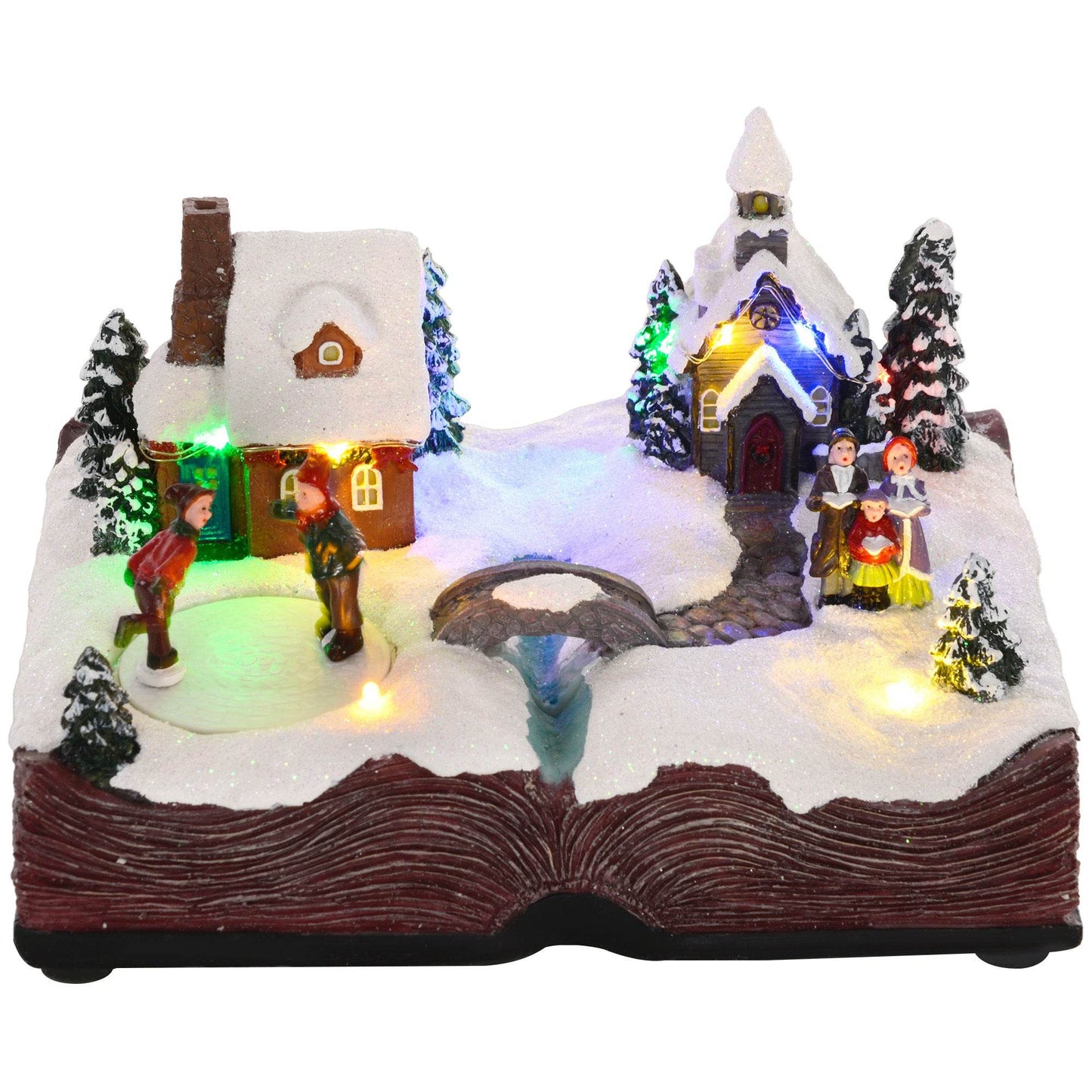 HOMCOM Lighted Musical Christmas Village Scene | MLNshops