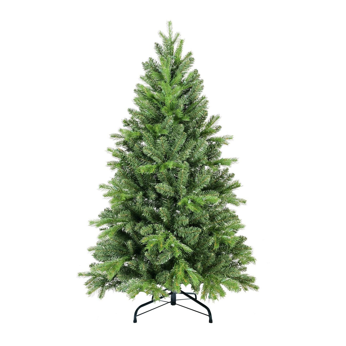 5FT Christmas Tree with 756 PE+PVC Tips – Full-Bodied Holiday Tree with Hinged Branches, Easy Assembly, Stable Metal Stand, Classic Green Xmas Decoration