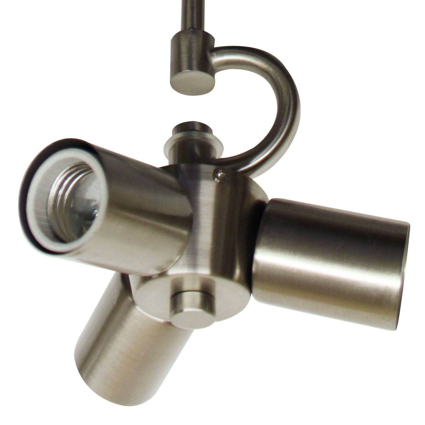 Brushed Nickel Color Pendant Light Fixture for 3 Lights, Vintage Ceiling Hanging Light Fixture with Fabric Cord for Home Lightning