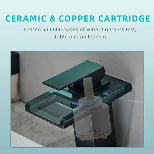 LED Bathroom Sink Faucet with Water Temperature Indicator