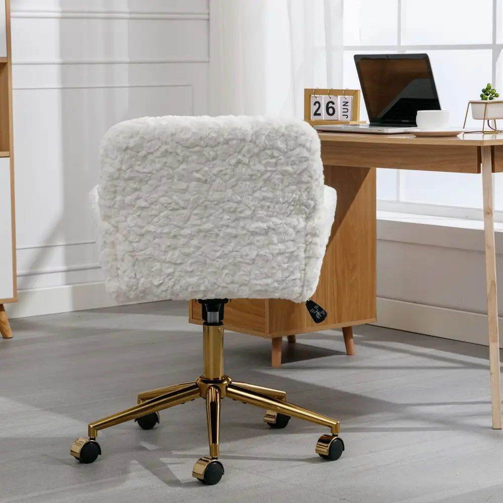 MLNshops Adjustable Home Office Chair in White