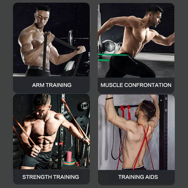 Green 1.75 Latex Pull Assist Bands for Resistance Training