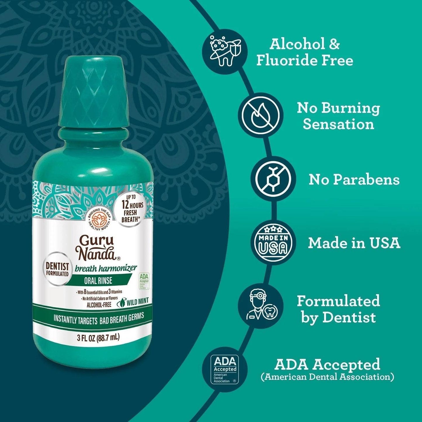 GuruNanda Breath Harmonizer Oral Rinse 5- pack