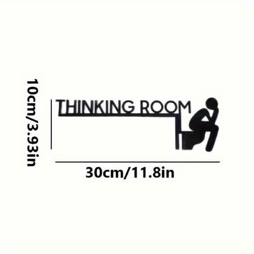 Dimensions of funny bathroom wall art metal sign &