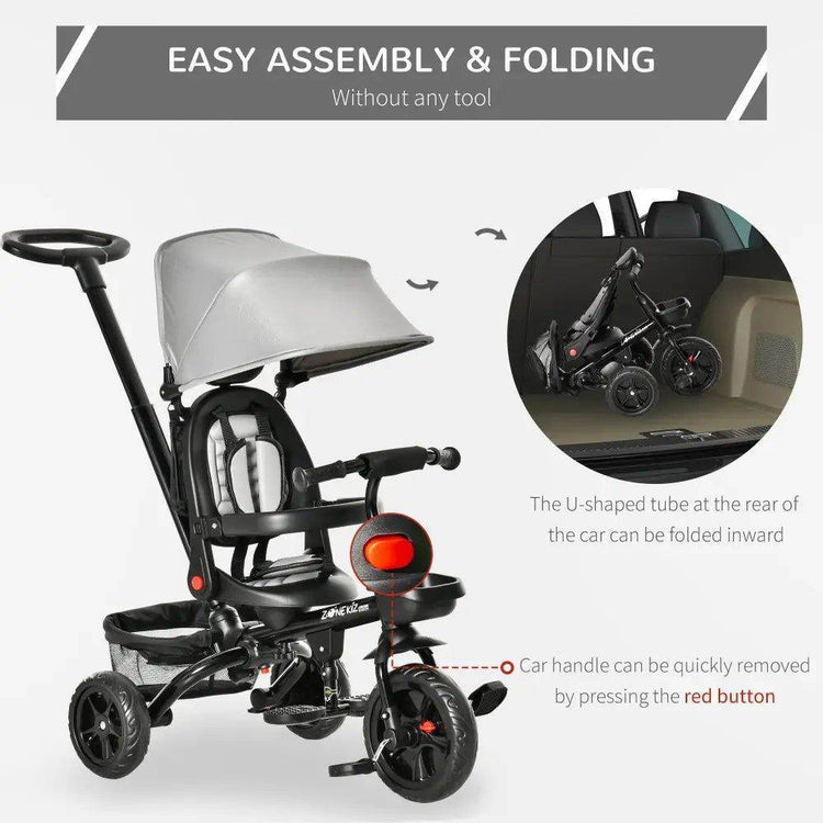 MLNshops Baby Trike with Footrest and Canopy