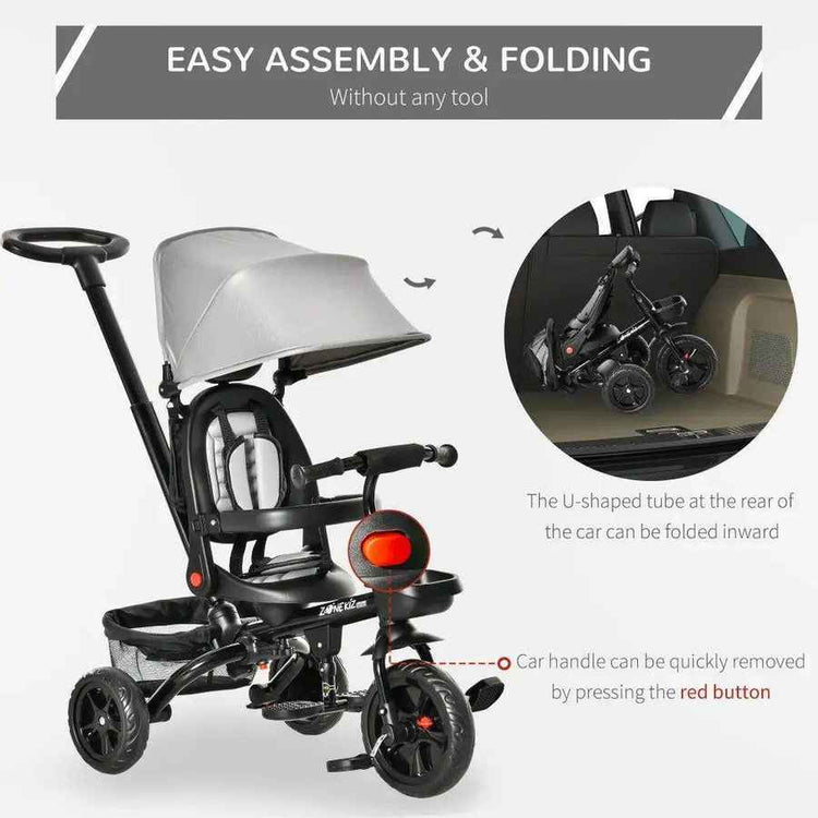 MLNshops Baby Trike with Footrest and Canopy