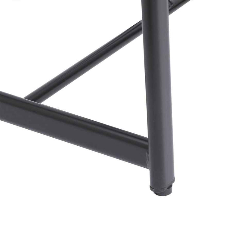 MLNshops Bar Stools with Footrest Set of 3, Modern Black