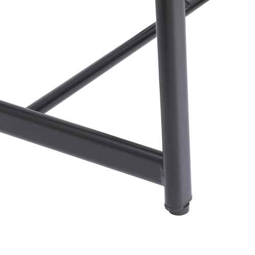 MLNshops Bar Stools with Footrest Set of 3, Modern Black