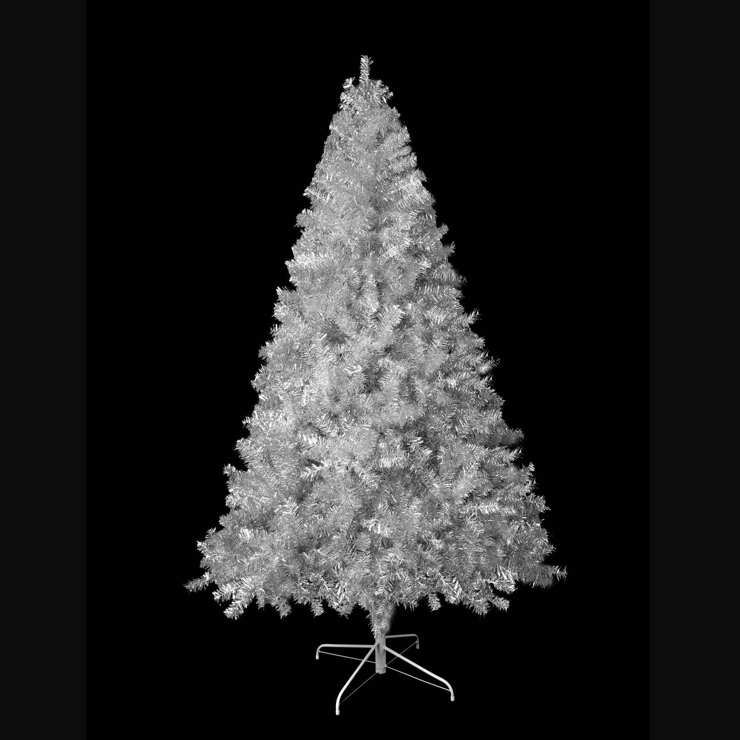 7.4FT Silver Pre-Lit Christmas Tree with 400 LED Lights