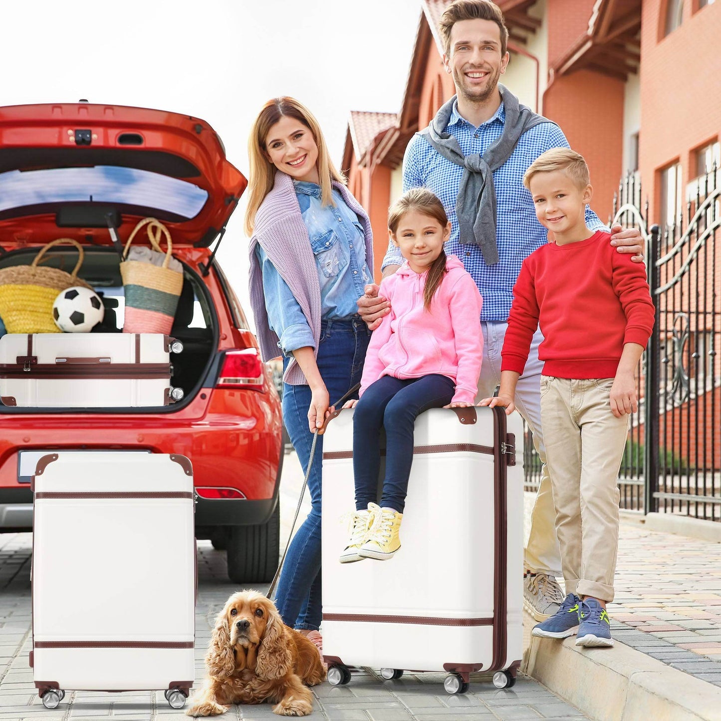 MLNshops 4 Piece Spinner Suitcase Collection - Durable Luggage Set