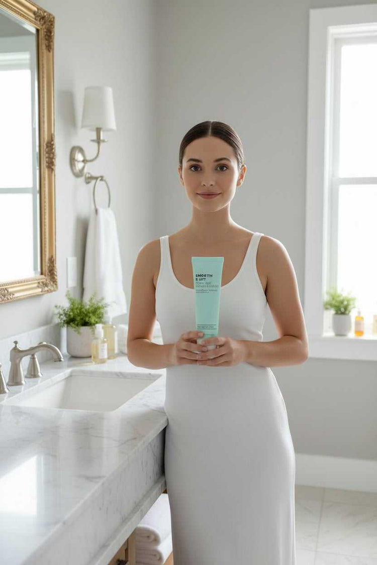 Tube of Global Beauty Care Collagen Facial Cleanser on a white background