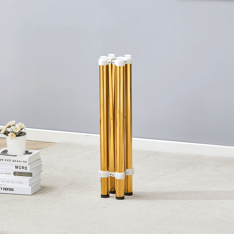 MLNshops Golden Stainless Steel Folding Table Frame