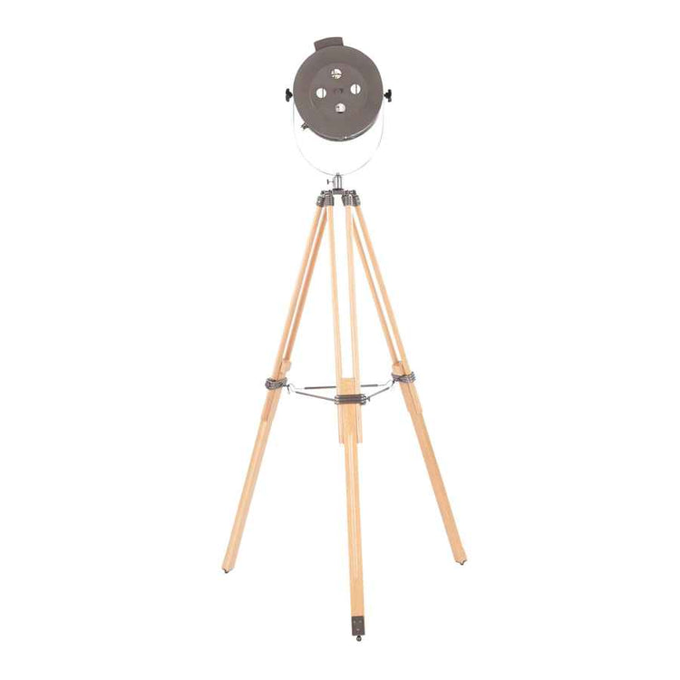 MLNshops Industrial Floor Lamp with Wood Tripod Base