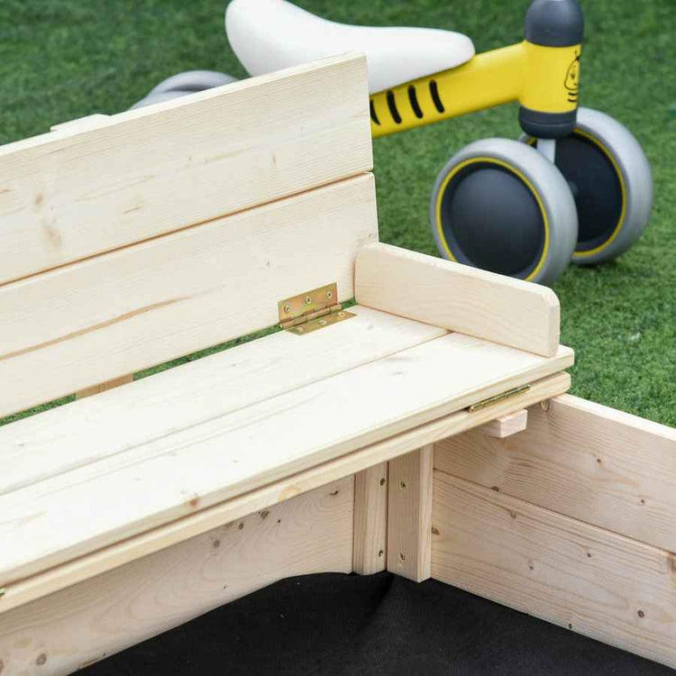 MLNshops Kids Wooden Sandbox with Cover and Storage
