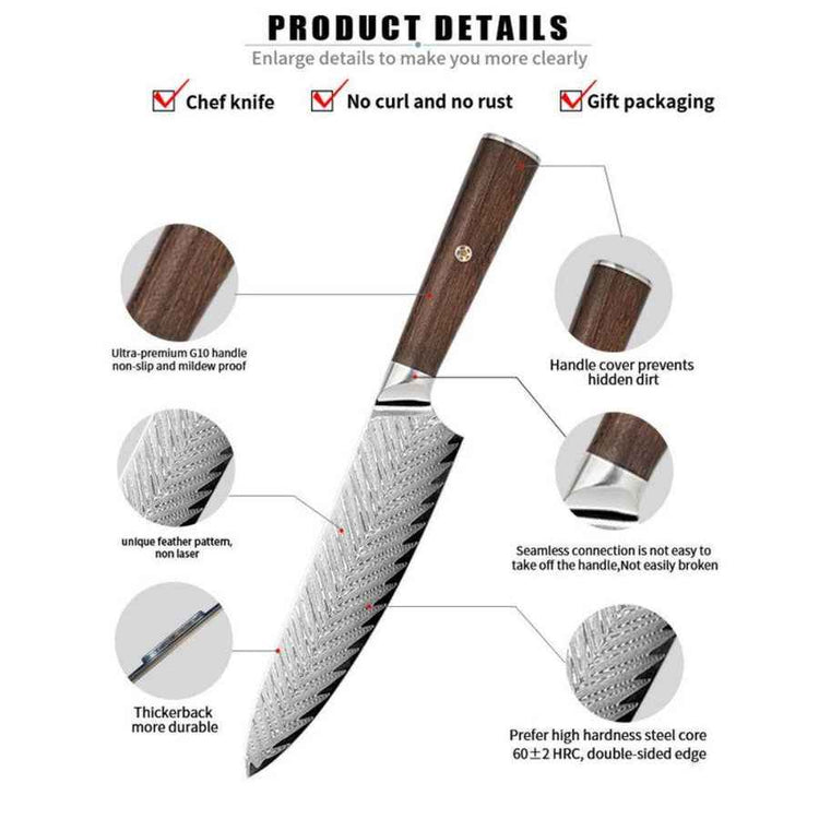 MLNshops Meat and Fish Slicing Knife for Precision Cutting