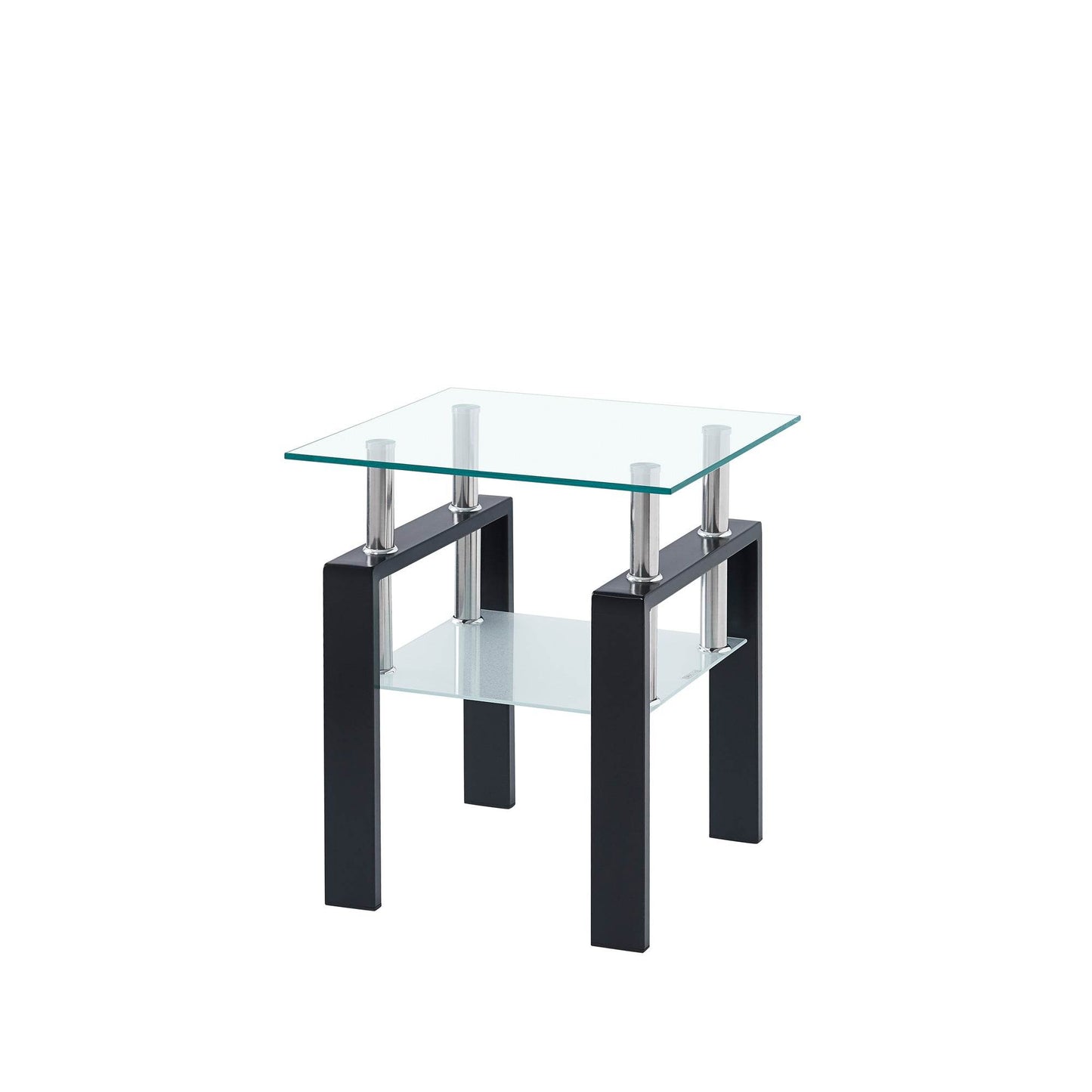 MLNshops Modern Glass End Tables Set for Stylish Living