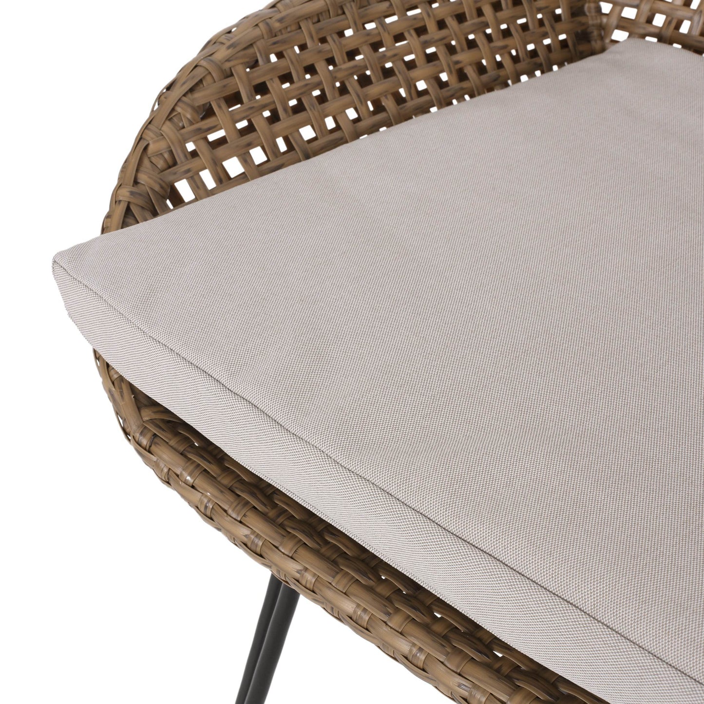 MLNshops Outdoor Wicker Barstools Set with Cushions