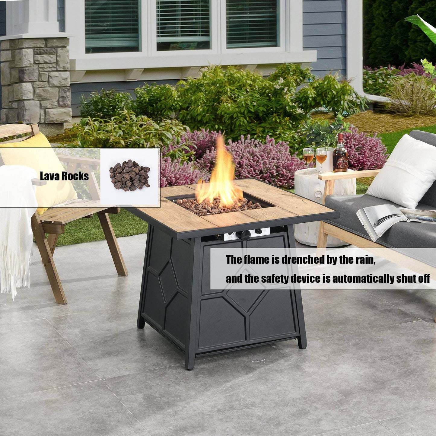 MLNshops 40,000 BTU Patio Fire Table for Cozy Gatherings