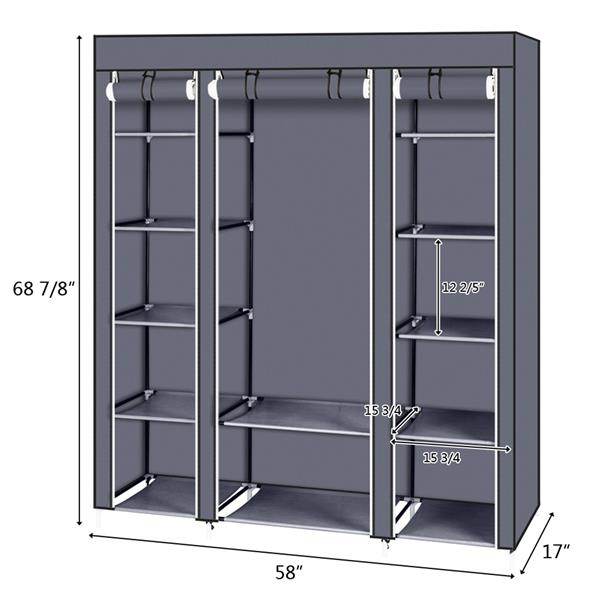 mlnshops Portable Clothes Closet with Shelves and Storage