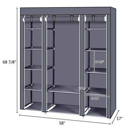 mlnshops Portable Clothes Closet with Shelves and Storage