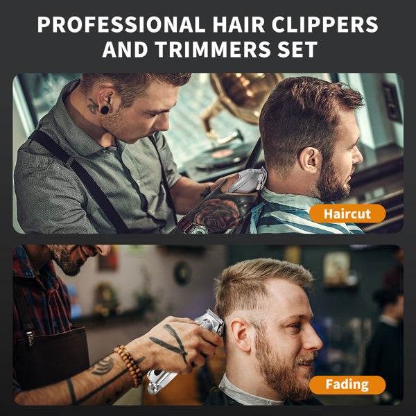 Professional Cordless Hair Clippers with LCD Display