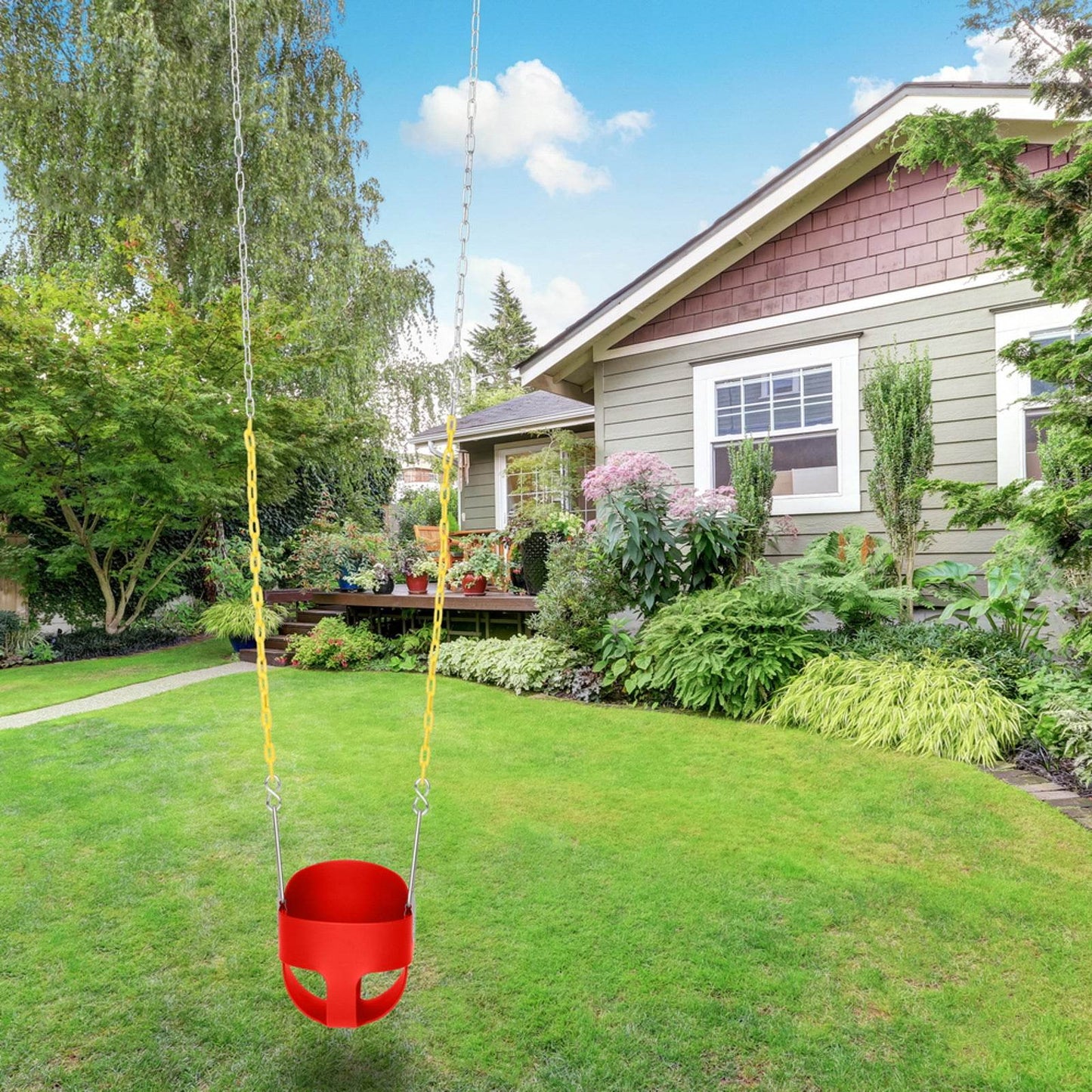 Red Toddler Swing Set by MLNshops - Safe & Fun