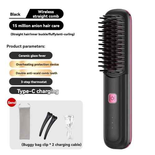 mlnshops Wireless Hair Straightener Comb with Scalp Massage Hair Brush
