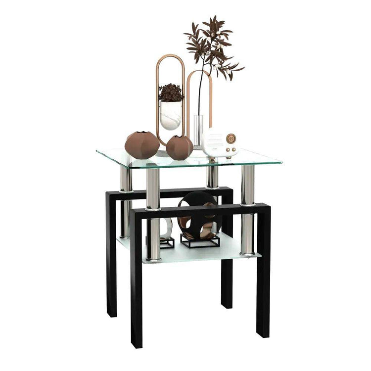 MLNshops Tempered Glass Coffee Table for Modern Living