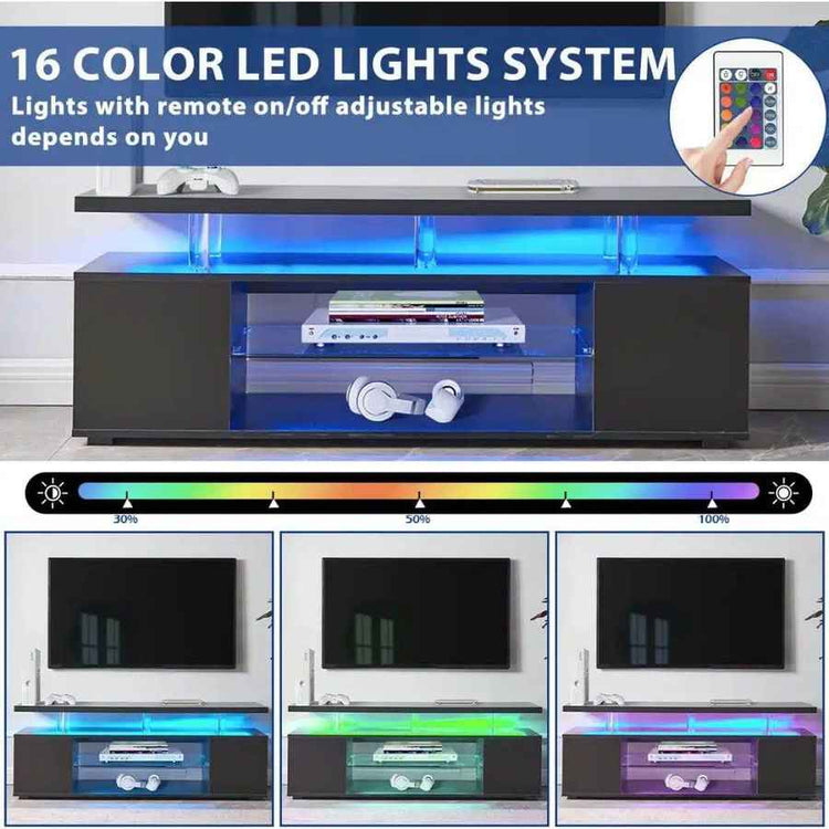 MLNshops Modern TV Stand for 70 Inch TV - Stylish Media Center