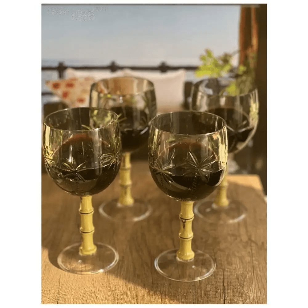 MLNshops Unbreakable Palm Tree Wine Glasses Set