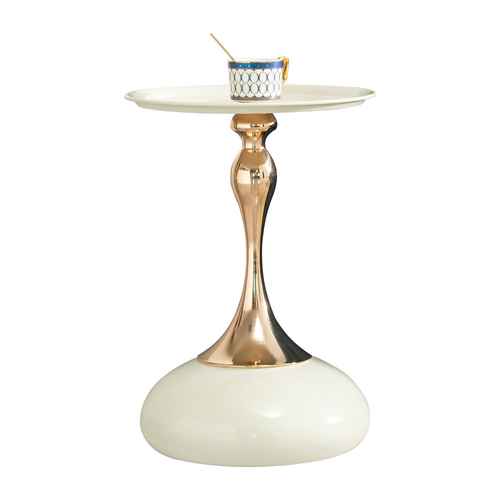 MLNshops Compact Round Accent Table with Modern Design