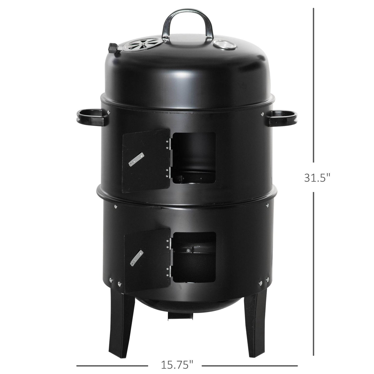 MLNshops Vertical Charcoal BBQ Smoker for Grilling