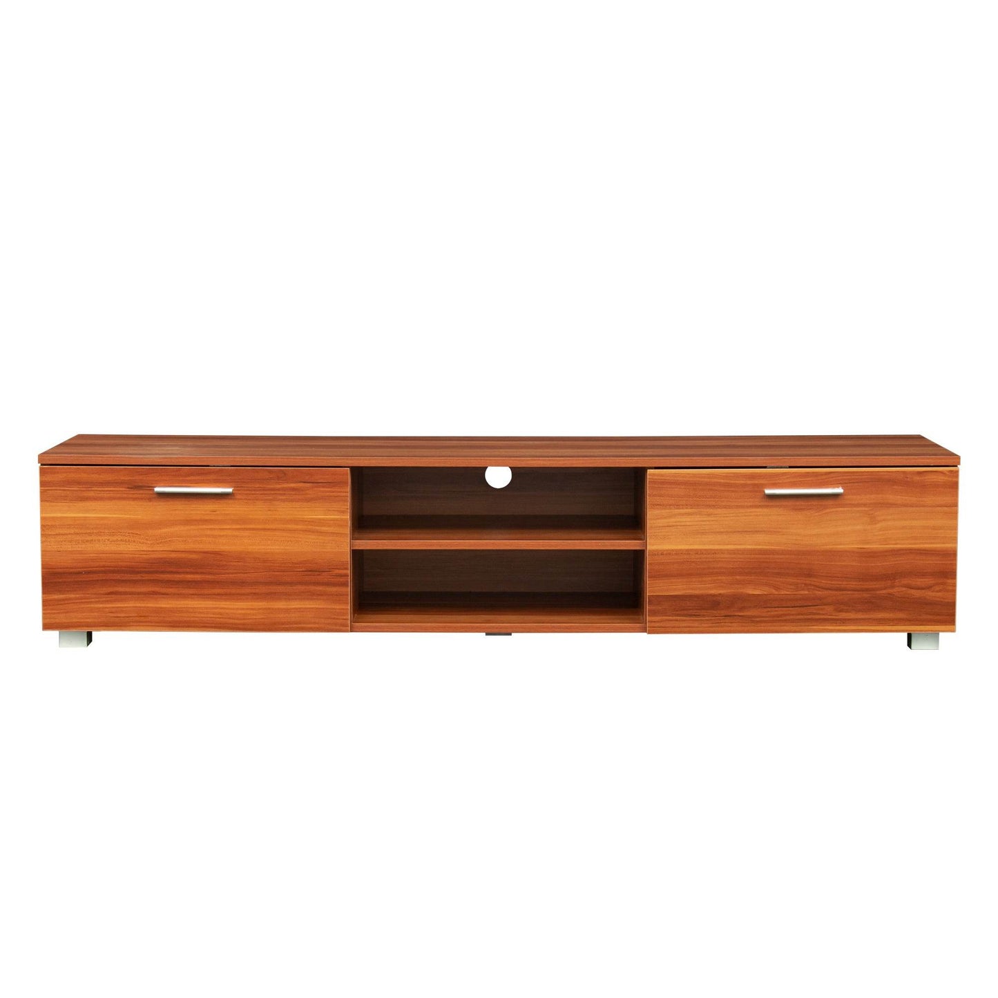 mlnshops Walnut TV Stand 70 Inch Console Entertainment Center