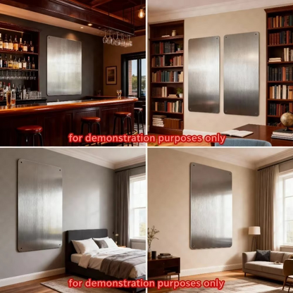 CIFbuy Wall Art Decor - Weatherproof Aluminum Art shown in various home settings, highlighting its versatility and stylish metal finish.