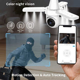 Smart Light Camera Monitor with Audio for Home Security