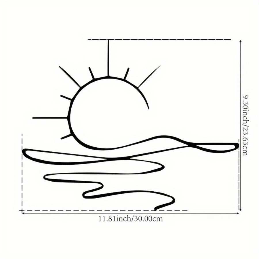 Contemporary metal sunrise wall art for stylish decor