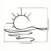Contemporary metal sunrise wall art for stylish decor
