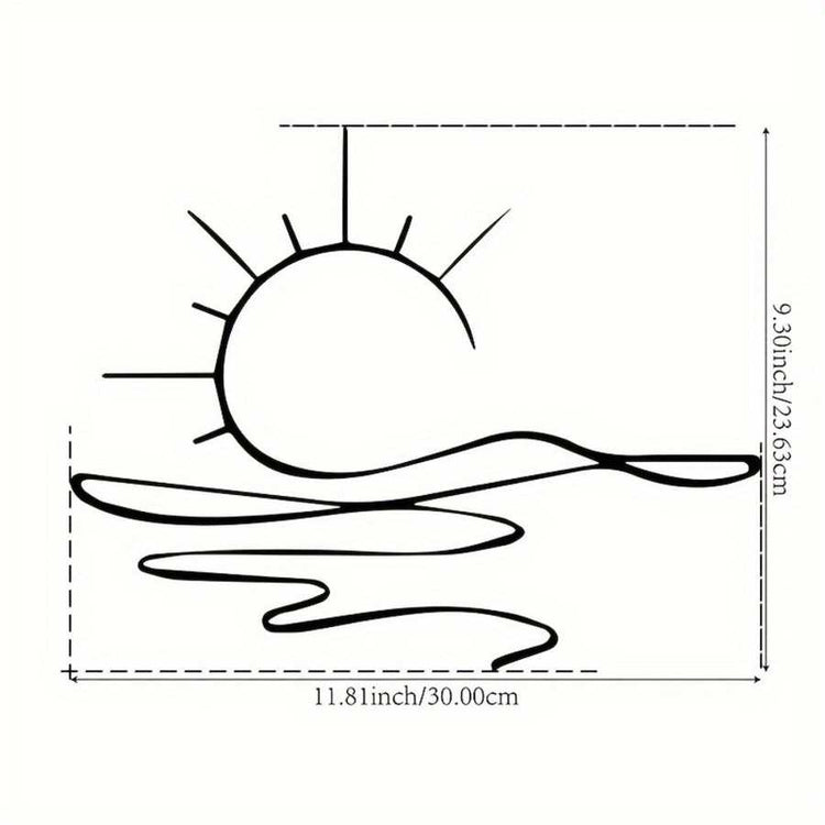 Contemporary metal sunrise wall art for stylish decor