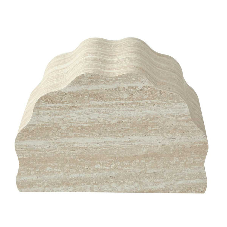 Bottom perspective of beige marble round coffee table highlighting sturdy base and smooth finish, SKU: W3040P510477