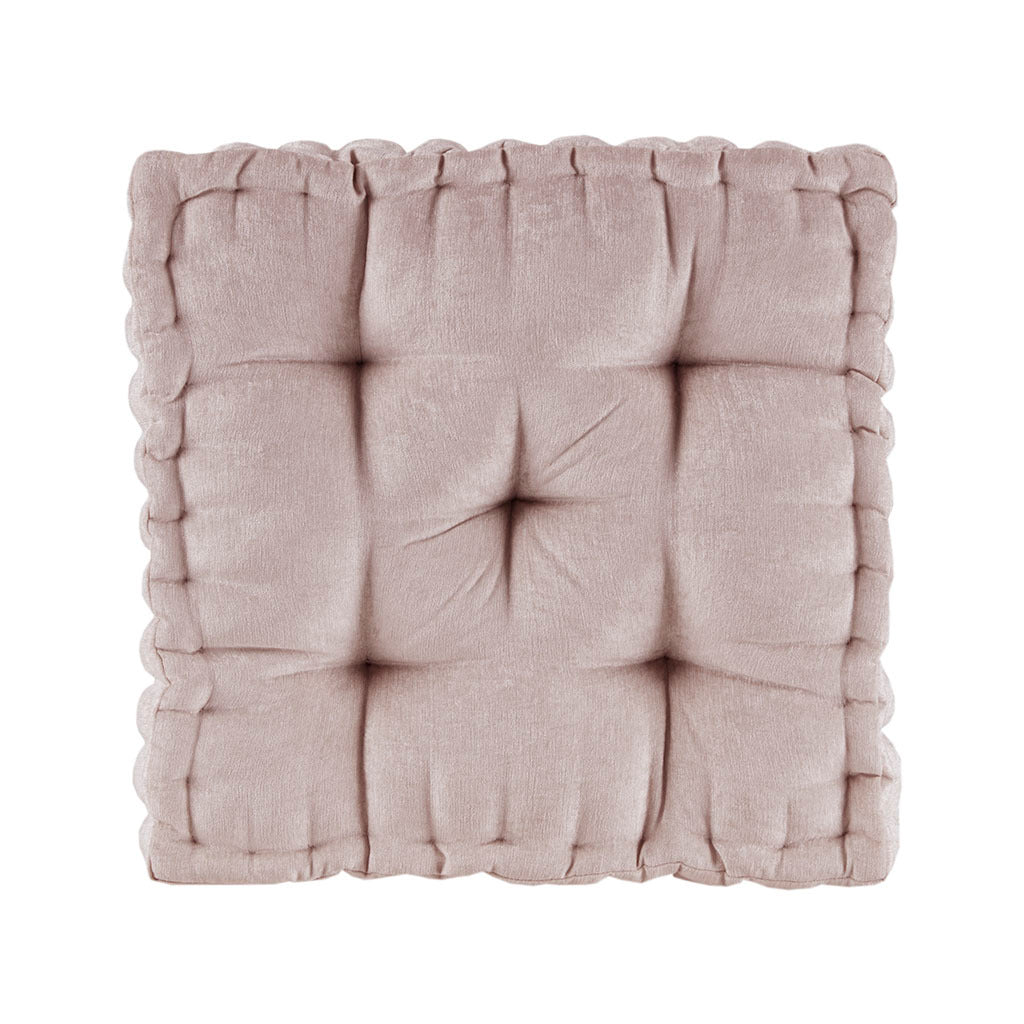 Square cushion with tufted texture on a white background