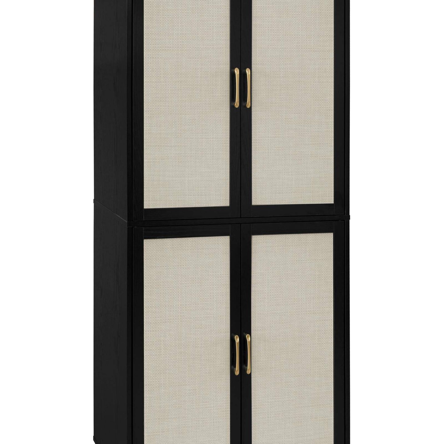 4 Door Cabinet, with 4 Adjustable Inner Shelves, Storage Cabinet