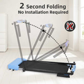 Foldable treadmill with LED screen for walking and running