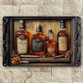 Metal Whiskey Cigar Wall Art for home bar decor