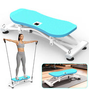 Sliding Ski Simulator with Resistance Bands - Indoor Skiing Fitness Equipment for Home Gym, With Resistance Bands & Non-Slip Base, Full-Body Cardio Training Machine for Core, Leg & Arm Workou