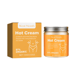 West Month Hot Cream packaging with jar and box on a white background
