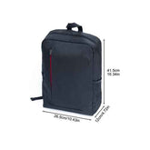 Black backpack with dimension markings showing measurements of 41.5cm in height, 26.